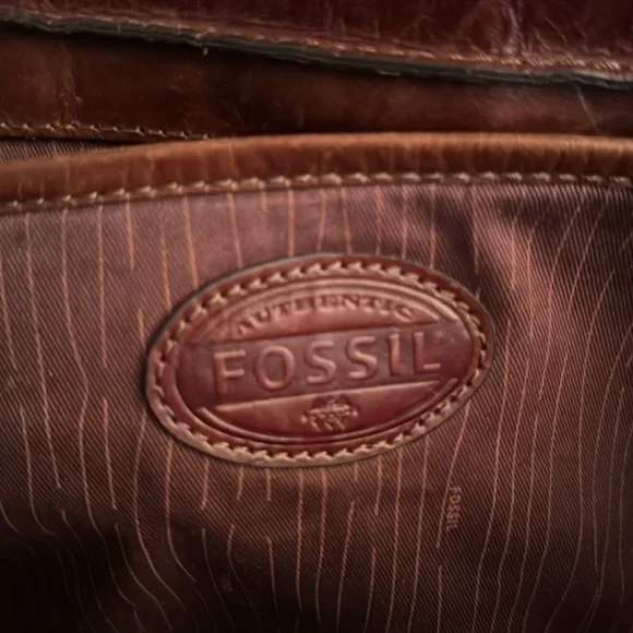 Fossil Leather Messenger Bag
